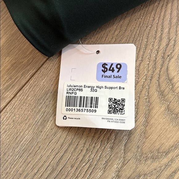 NWT Lululemon Energy Bra *High Support, B–DDD Cups
Rainforest Green Size 32G - Picture 3 of 8
